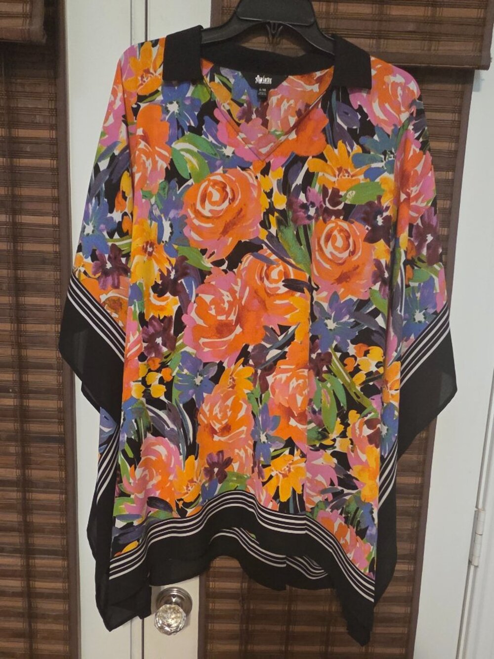 Scarf tunic with Vibrant colors for office or evening